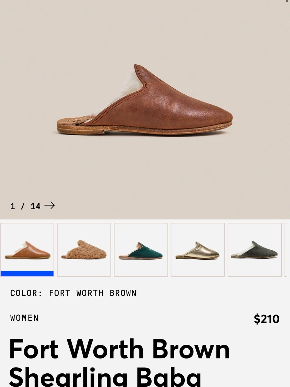 Sabah Fort Worth Brown Shearling Baba Mules